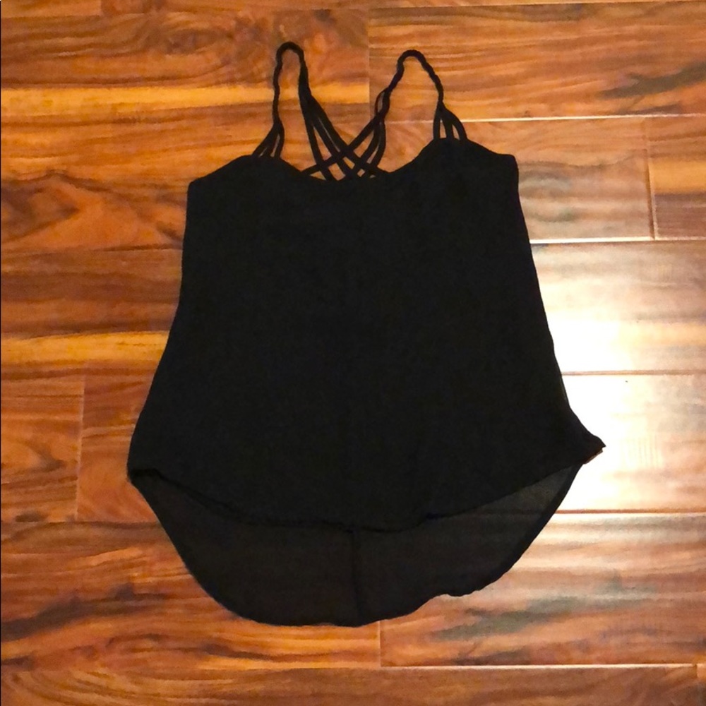 Foreign Exchange Chiffon Braided Top, Size Small